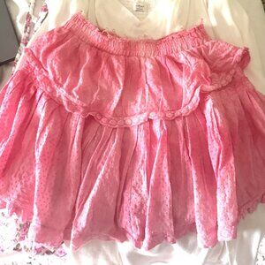 LOVESHACKFANCY MINI SKIRT PINK